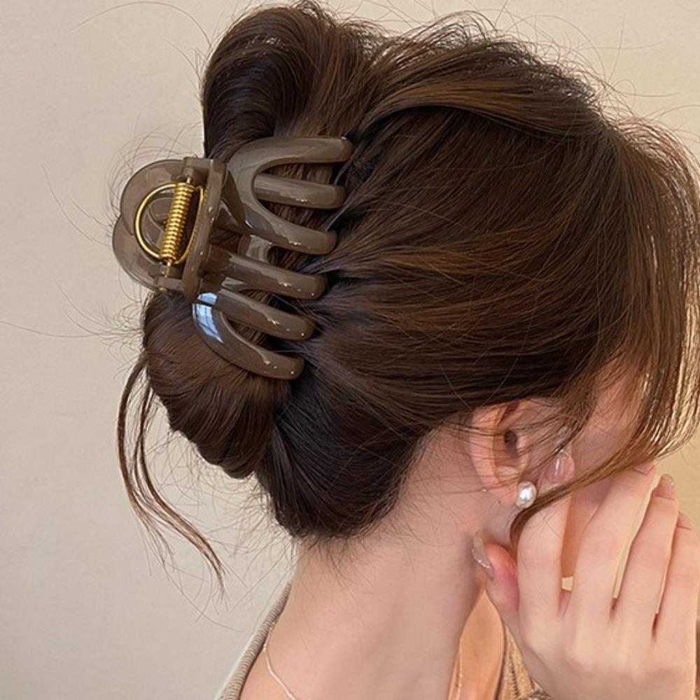 Funny Pumpkin Hair Claw Large Shark Clip Simple Hair Grab Daily