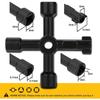 1pcs 4 In 1 Meter Box Key Gas Key Utility Key, for Mail Box, Elevator, Electrical Cupboard Box, Train Door, Water Meter Valve