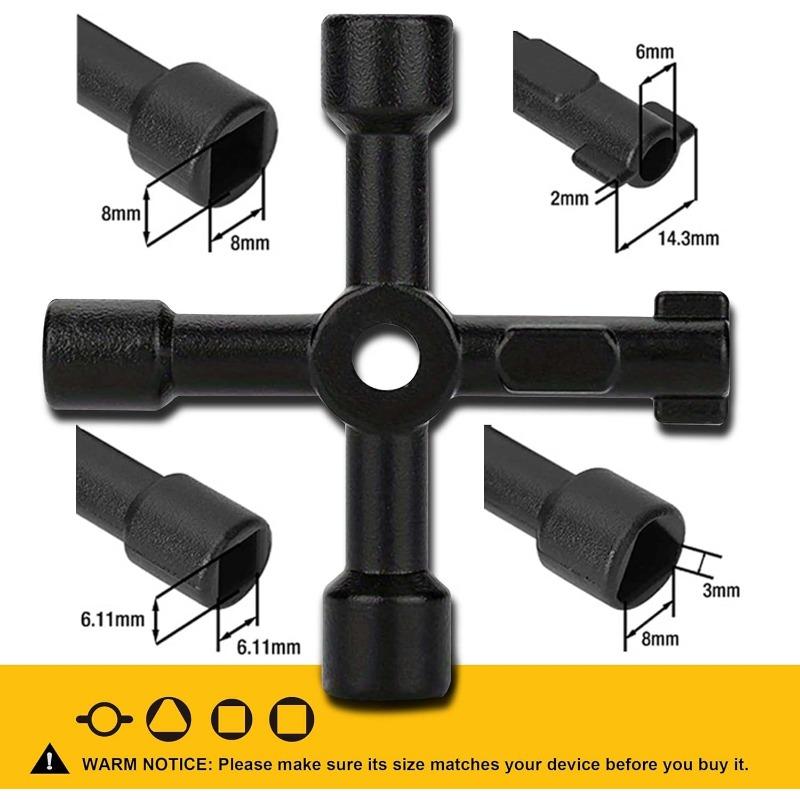 1pcs 4 In 1 Meter Box Key Gas Key Utility Key, for Mail Box, Elevator, Electrical Cupboard Box, Train Door, Water Meter Valve