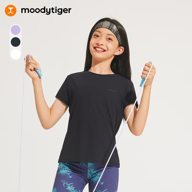 Девочковая футболка с коротким рукавом Moodytiger, отводящая влагу