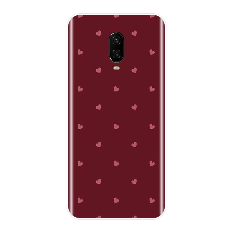 Чехол для One Plus 6 6T 5 5T 3 3T Polka Dot Heart Love Pink Black Мягкий силиконовый чехол для OnePlus 6 6T 5 5T 3 3T Чехол для телефона
