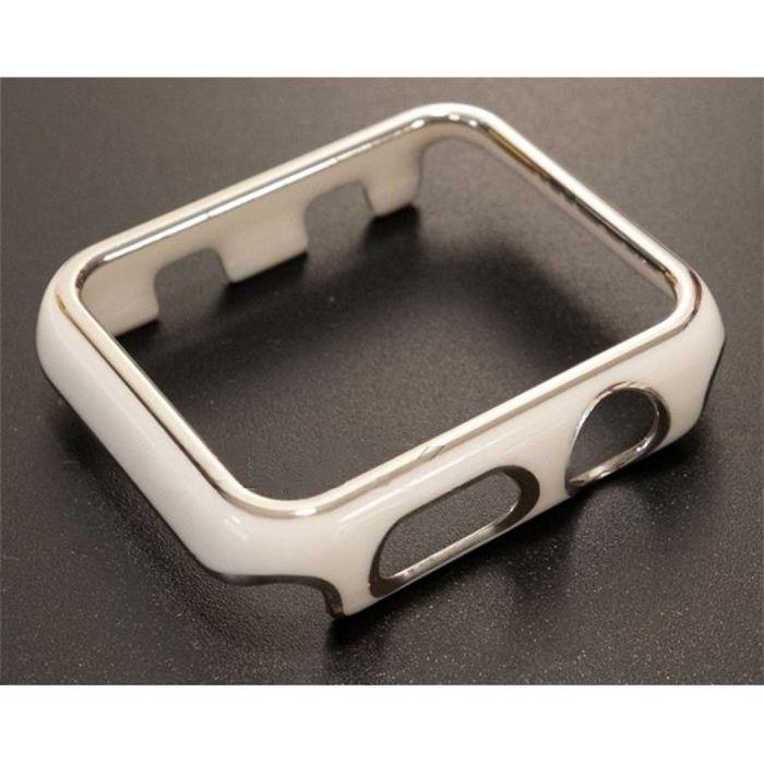 Bracelet Apple Watch - MY-MONTRE - 42mm - Blanc - Argenté - Métal