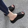 New Cool Slippers for Women's Outer Wear New Soft Leather Thick-soled Heightening Soft-soled Shoes In Summer