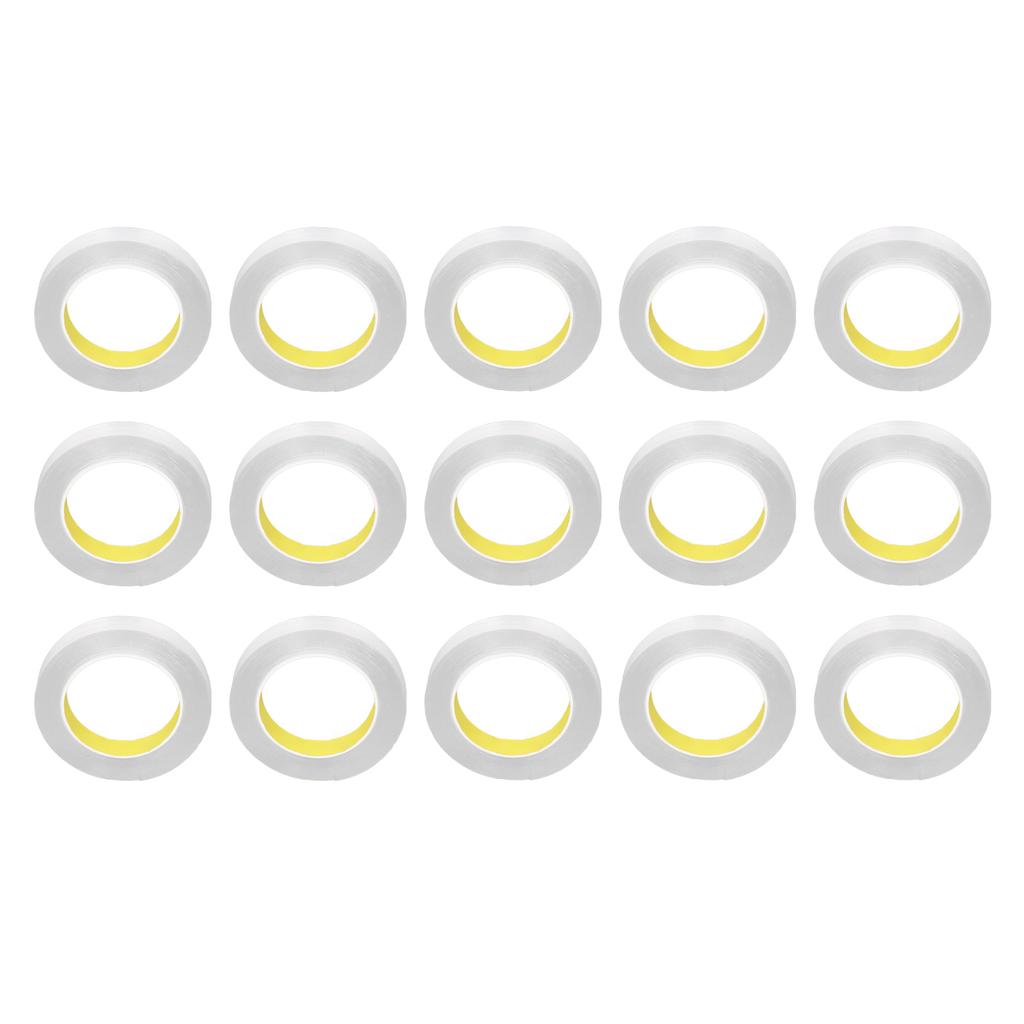 15 Rolls Double Sided Mounting Tape 0.1mm Thick 20mm Wide 5m Long Clear Heavy Duty Installation