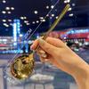 Stainless Steel Big Head Round Spoon Net Red Golden Dinner Long Handle Stirring Dessert Spoons For Kitchen Accessories Gadgets4