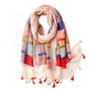 Lightweight Scarves Fashion Flowers Print Women Cotton Wrap Scarf Head Shawl Summer Gift