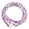 Natural Amethyst Green Aventurine Gemstone Beads Necklace 4-14 Mm 18" UB-7829 UB-7829