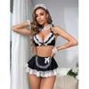 European & American Sexy Lingerie Set: Women's Multi-Piece Maid Role-Play Outfit