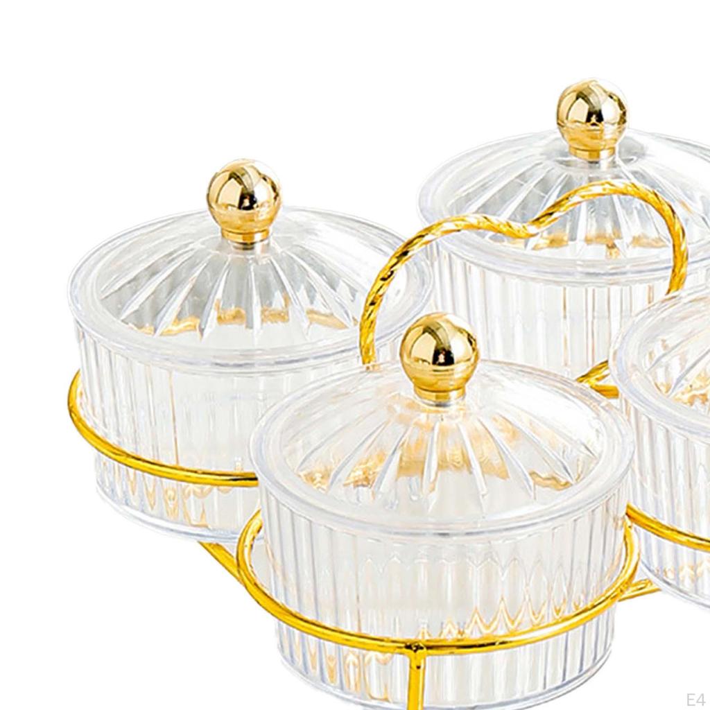 Dried Fruit Plate Appetizer Nuts Tray Nordic Multifunctional Dry with Lid Condiment