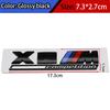 FA6ABS Tricolor M mark Competition Car Trunk Badge Emblem Thunder Edition Sticker For BMW 7m 8x1m X2M X3M X4M X5M X6M X7M x 5