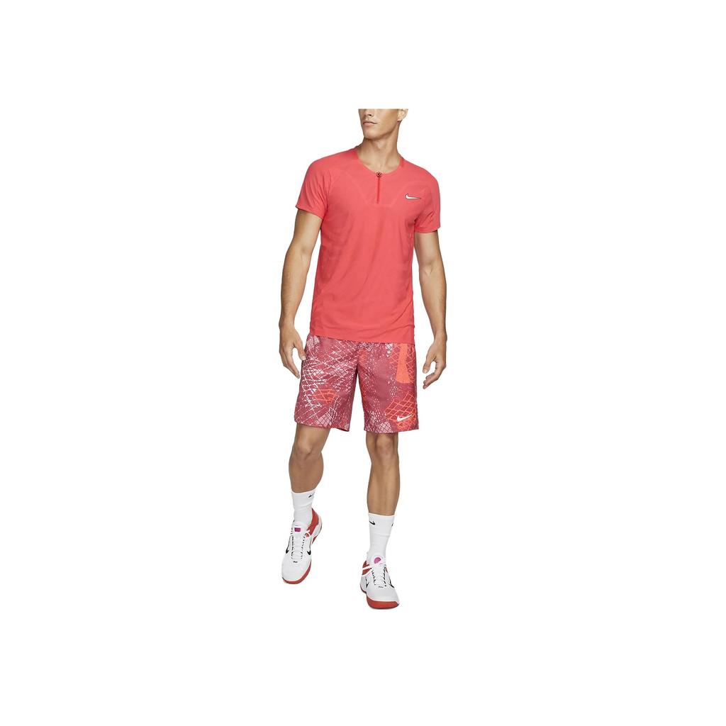 Nike Мужская футболка с коротким рукавом и принтом логотипа Slam Court Dri-FIT ADV, с круглым вырезом, Красный DX5523-850
