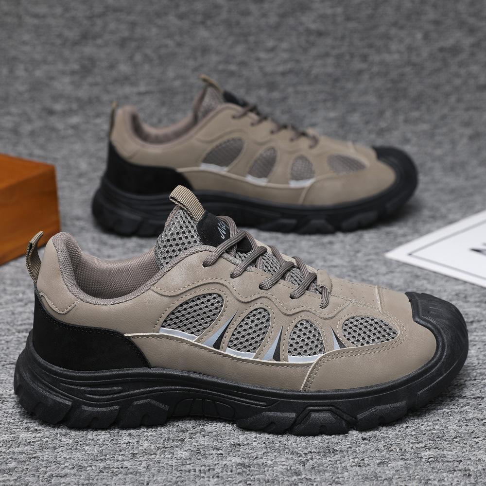 Повседневная спортивная обувь на платформе, универсальная, дышащая, для улицы, рабочая обувь, мужская, для хайкинга, мужская