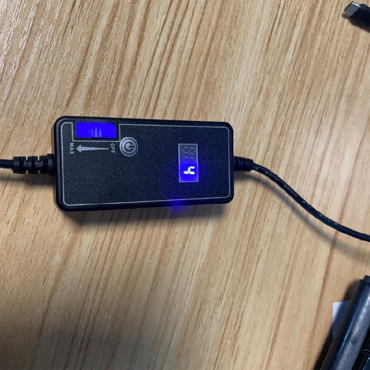 12V Adjustable Motor Controller with Temperature Display Stepless Speed Adjustable Adapter For Cooling Fan Blower Motor