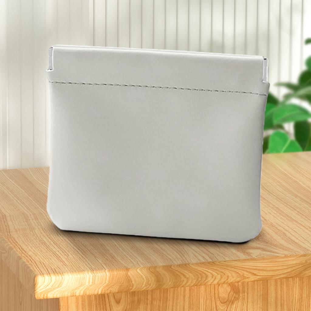 4 шт. Косметичка-кошелек из ПУ-кожи с автоматическим закрытием, однотонная, мини-карманная, портативная, для макияжа, ювелирных изделий, помады