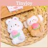 Delightful Plush Magnetic Keychain Adorable Rabbit And Monkey For Bag Or Keys