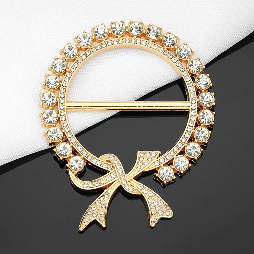 Crystal Clothing Corner Hem Waist Buckles Scarf Buckle Pearl Shawl Scarf Clip for T-Shirt Party