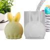 Форма для DIY-свечи к Пасхе в виде милого пухлого кролика, форма для аромасвечи в форме кролика, гипсовая форма, форма для литья пасхального кролика