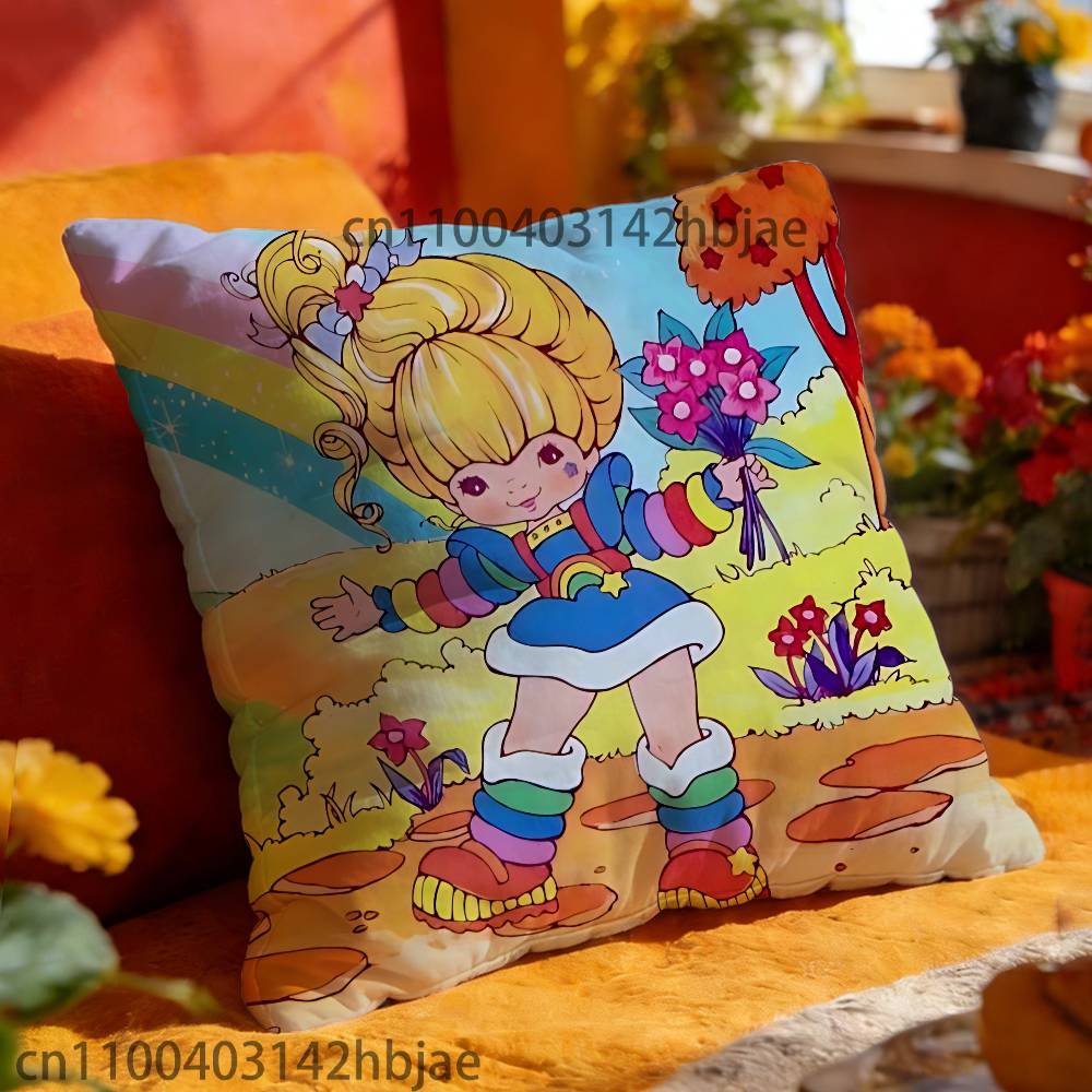 Чехол на декоративную подушку R-Rainbow B-Brite для 45x45см 55x55см 30x30см Квадратный Чехол на Подушку для Автомобиля Декор для Дома Спальни Подарок