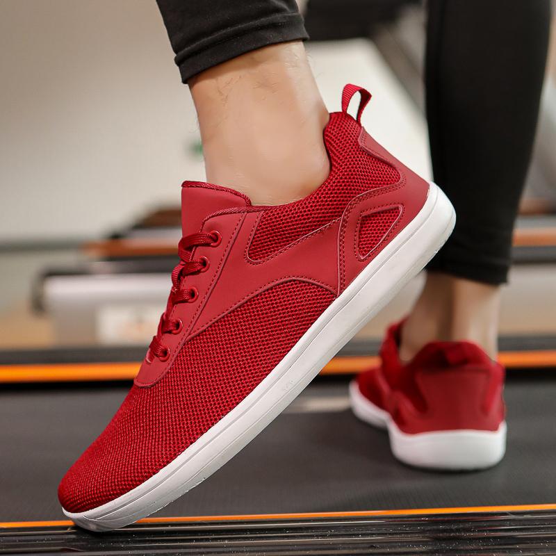 Дышащие сетчатые кроссовки для кросс-тренинга Минималистичная обувь для ходьбы на открытом воздухе Широкий носок Спортивная обувь Нескользящие беговые балетки