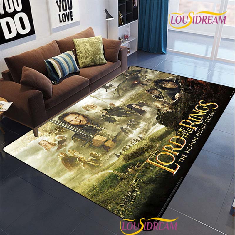 Ковер «Властелин колец» для гостиной спальни Коврик для кухни Дверные нескользящие коврики Подарок на день рождения Фотоаксессуары Alfombra Rug