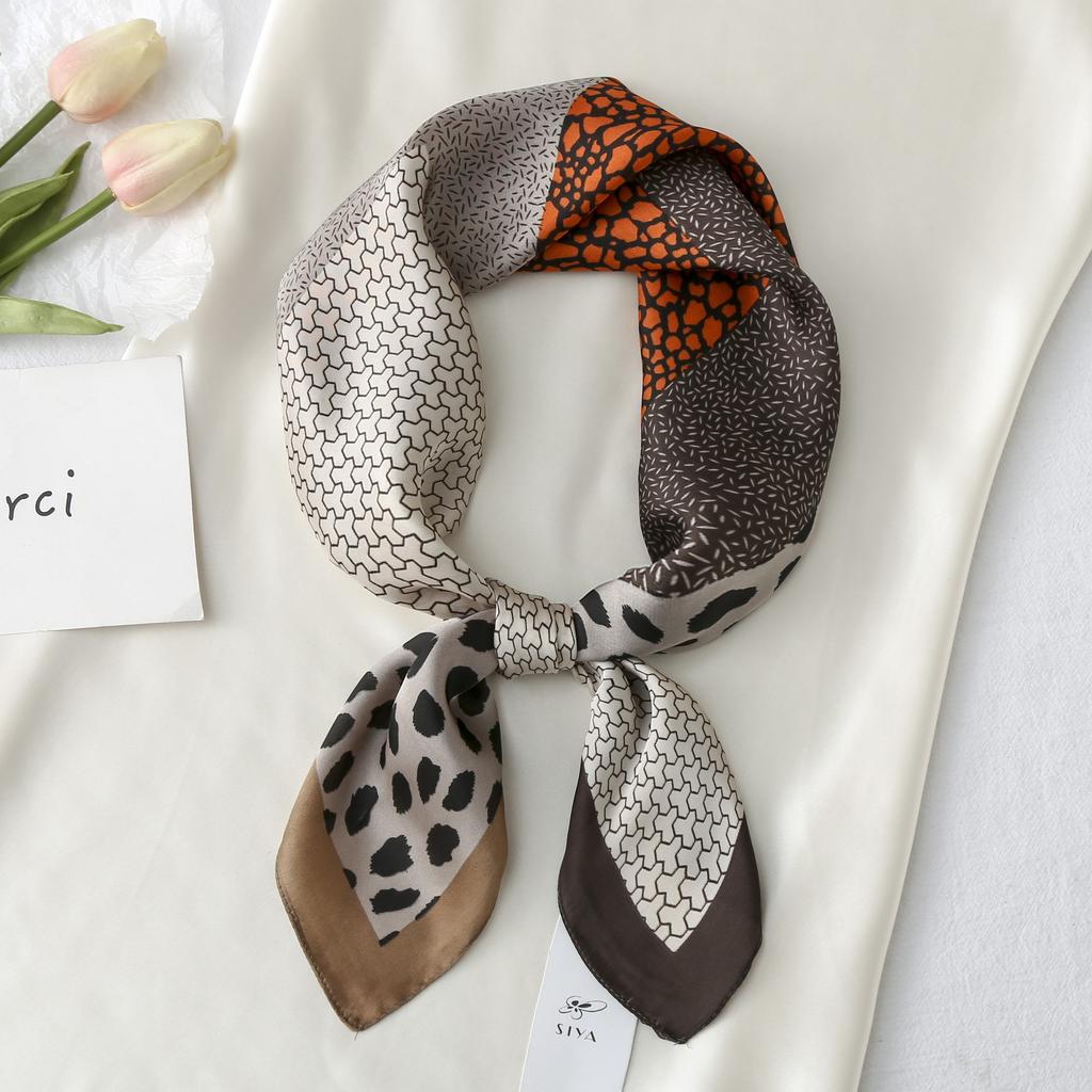 2024 New 70 CM Silk Shirt Decoration Small Square Scarf Fashionable And Versatile Commuting Scarf Neck Protection Scarf