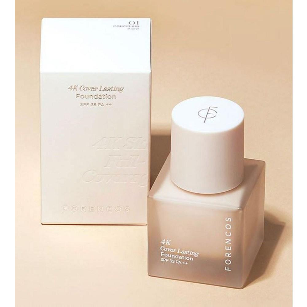 Forencoz 4K Cover Lasting Foundation 30ml, 01 Porcelain, 1 Pc.