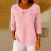 Women's Fashionable Loose-Fit Knitted Casual Solid-Colour Long-Sleeved Top
