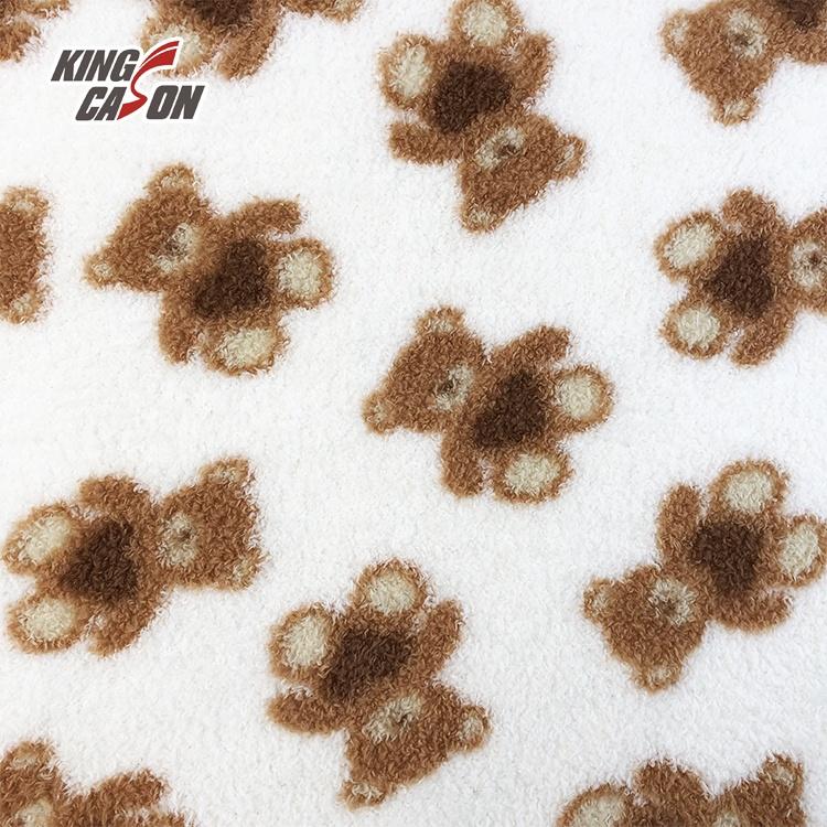 Kingcason Popular Manufacturer Low Price Good Hand-feeling Customized Pattern Print Sherpa Fabric for Home Textile-Scarve