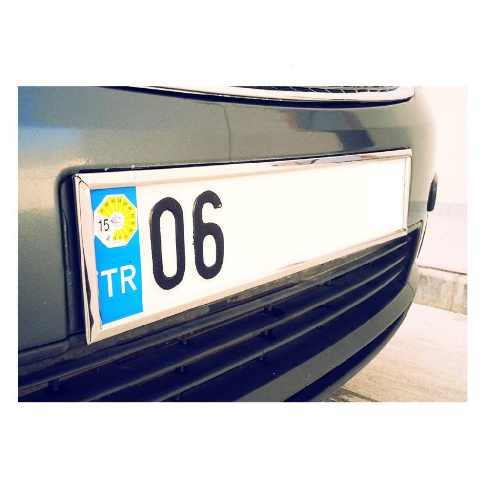 Хромированная рамка номерного знака, европейский размер, 2 шт., 52x11 см, пластина из нержавеющей стали