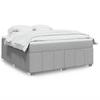 VidaXL Slat Bed Base with Mattress Light Grey 180x200cm Fabric 3285491