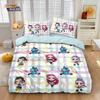 3pcs K-Pop Demon Hunters Print Coreless Down Duvet Covers Various Sizes Soft Bedroom Bedding Decoration, Machine Washable