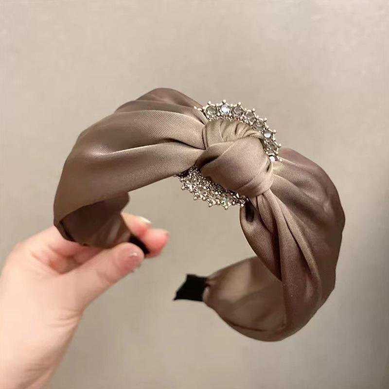 Knot Headband For Women Girls Solid Color Satin Hairband Versatile Hair Hoop Exquisite Hair Accessories Gifts