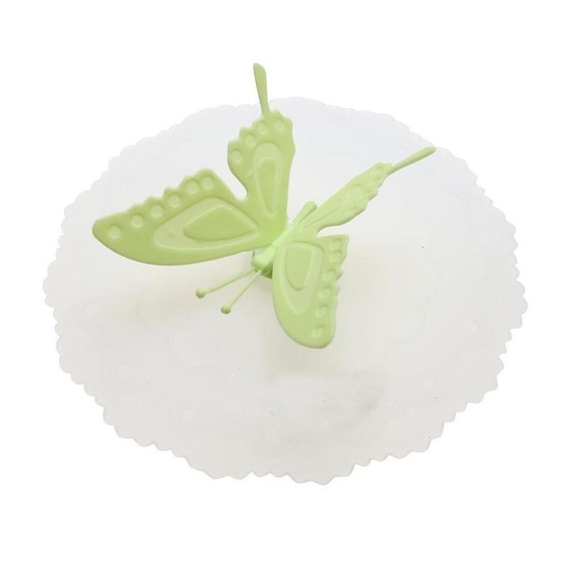Butterfly Silicone Leakproof Coffee Suction Lid Cap Airtight Seal Cup Cover