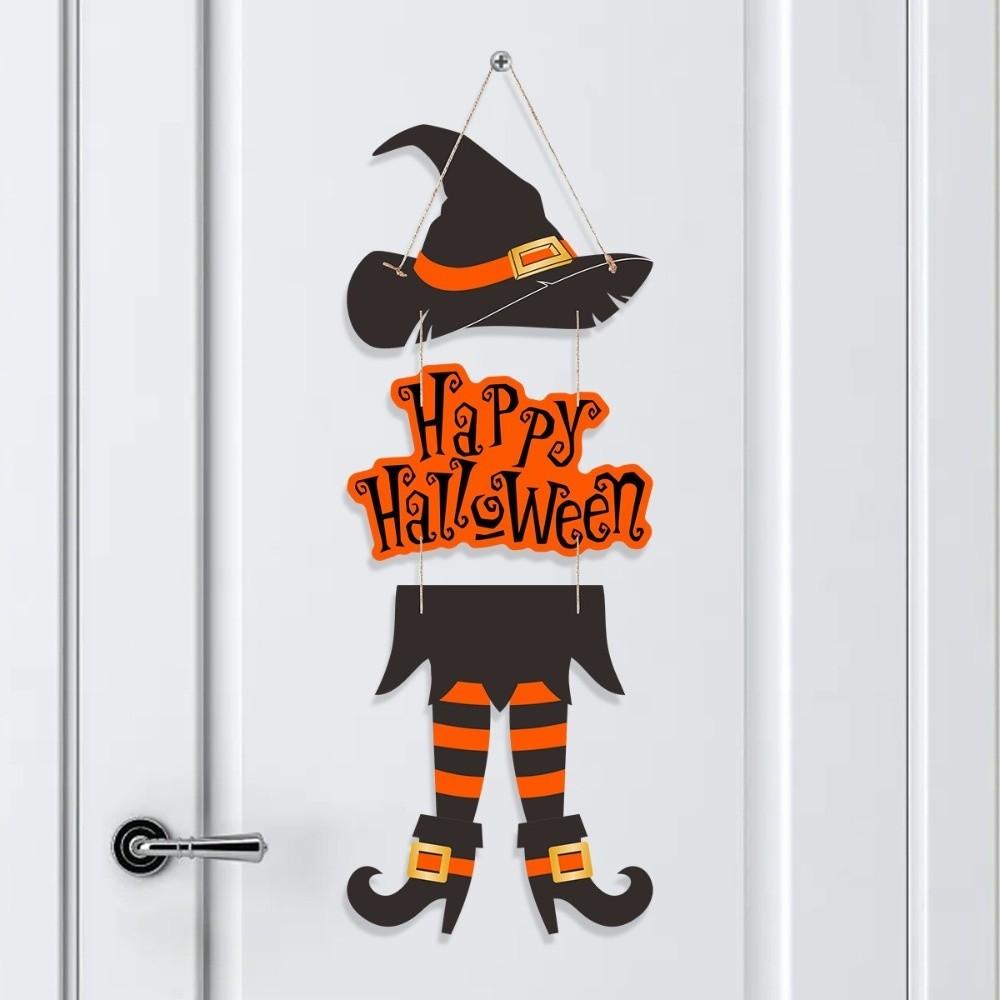 Бумажные Ноги Хэллоуинской Ведьмы Подвеска Страшные Украшения на Дверь Креативная Подвеска в Виде Шляпы Ведьмы Бар