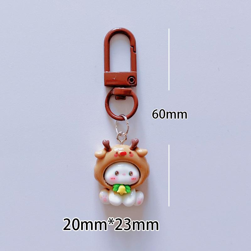 Милый глянцевый чехол на голову, брелок с маленьким кроликом, рюкзак, мультяшная подвеска, украшения, аксессуары, подарок