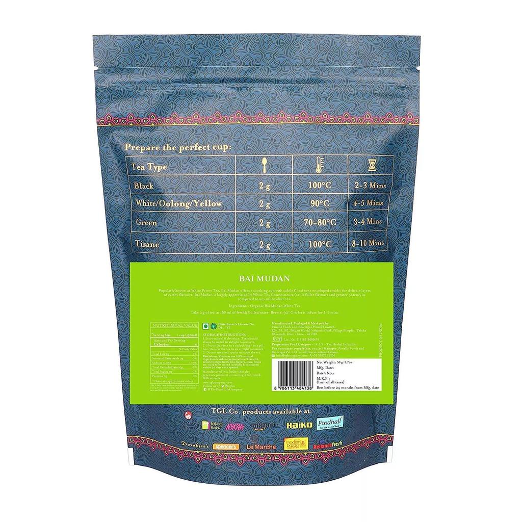 Bai Mudan Tea (white Peony) (50 G), Bai Mudan White Tea, TGL Co.