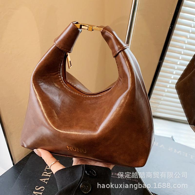 Нишевая дизайнерская сумка женская осень-зима 2025 новая модная на плечо, сумка-мессенджер, женская портативная сумка-пельмень высокого класса