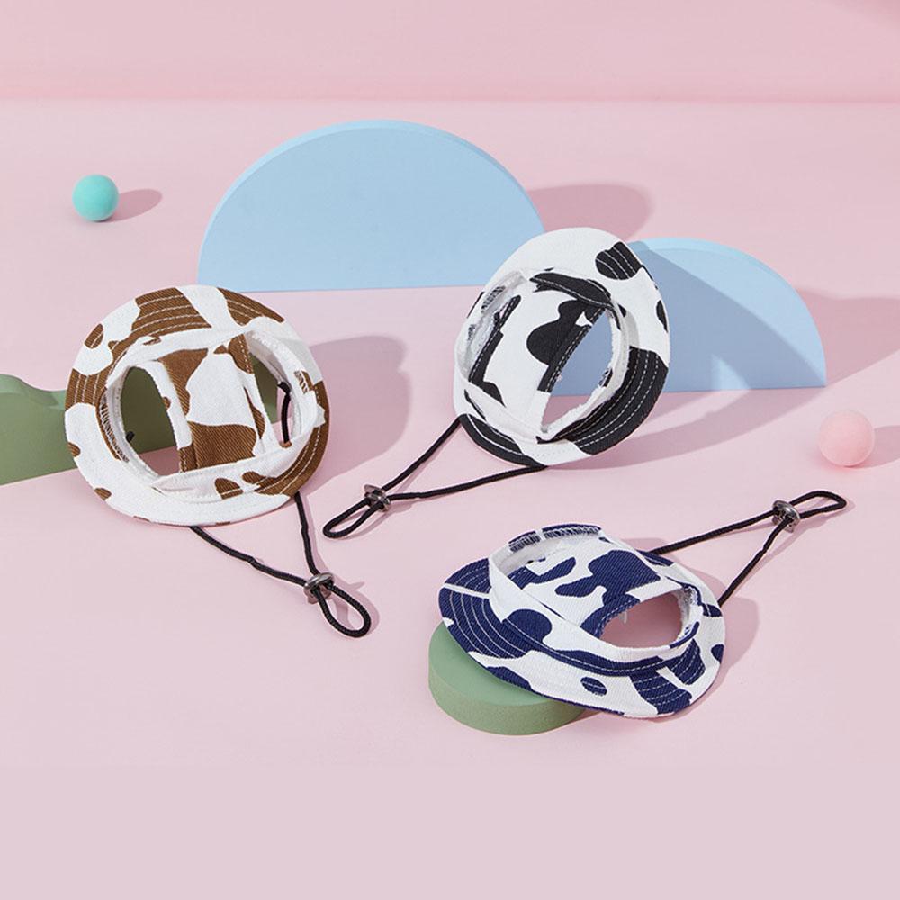 Повседневная шапка для собак, круглая шапка для собак с отверстиями для ушей для щенков, для ухода за домашними животными, нарядная шапка, летняя парусиновая кепка для собак, козырек для мопса