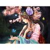 Diamond Embroidery Girl Full Round Japanese Diamond Painting Portrait Pictures of Rhinestones