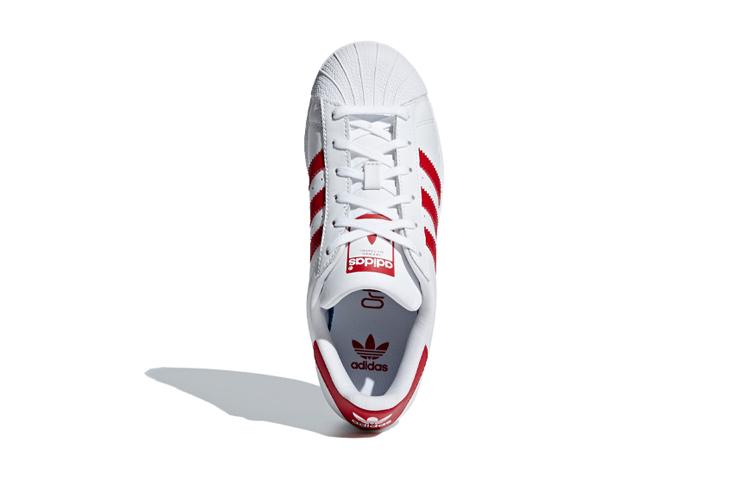 adidas Superstar Cloud White Scarlet GS CG6609