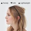 Black Brown White Knot Head Bands Thin Hair Accessories Simple Leather Headband  Girl Women