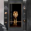 Black Golden Lion Animal Posters Modern Home Decor Canvas Painting Wall Art Pictures for Living Room Decorative Prints NO FRAME