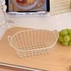 Small Iron Bread Baskets Beige Fruit Basket Versatile Sundries Organizer  for Home