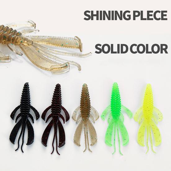 10Pcs Fishing Baits Bright Color Highly Simulated Groove Design Soft Texture High Toughness Colorful Soft Lures Bionic Baits