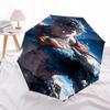 1pc Superman Space Automatic Folding Umbrella - Compact 8-Rib Design, Durable Plastic & Iron1089L