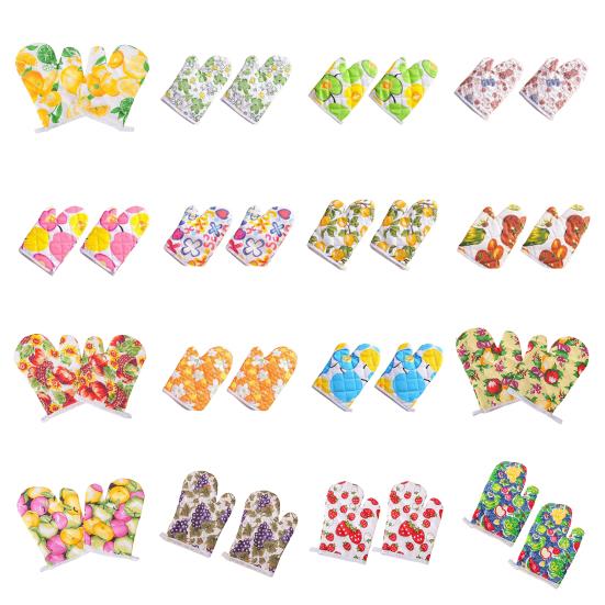 2Pcs/Set Practical Oven Glove Non-Slip Slip-resistant Baking Special Gloves