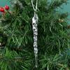 10Pcs Christmas Acrylic Decor Water Drop Ice Cone Snow Pendants Christmas Tree Home Hanging Decor Xmas New Year Party Ornaments