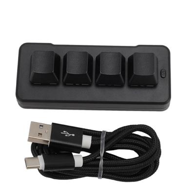 Механическая игровая клавиатура с 4 клавишами, проводная USB-программируемая макро-клавиатура с RGB-динамической подсветкой