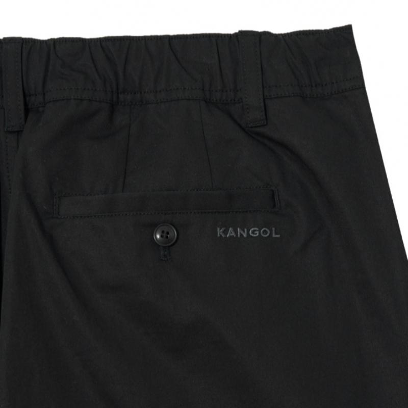 KANGOL Хлопковые прямые брюки черные 4568