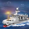 825 шт. 4 в 1 Военная серия Десантный корабль ВМС Китая 076 Детские игрушки-конструкторы Без коробки